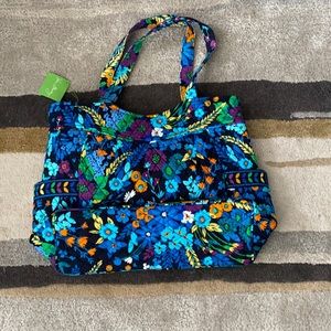 Vera Bradley Pleated Tote Midnight Blues